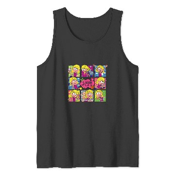 Discover Disney Lizzy McGuire Multi Lizzie's Moods Big Chest Panels Tank Tops