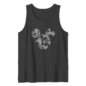 Discover Disneyss Mickey Camo Gray Tank Tops