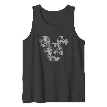 Discover Disneyss Mickey Camo Gray Tank Tops