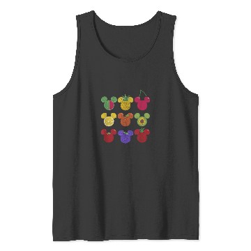 Discover Disney Mickey Classic Mickey Fruit Face Grid Tank Tops