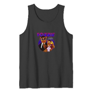 Discover Disney The Muppets Fozzie Bear Gradient Neon Cir Tank Tops