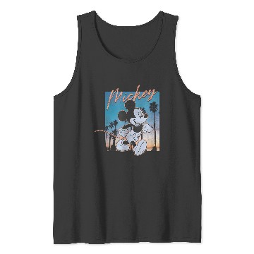 Discover Disney Mickey And Friends Walking On The Sunset Poster Tank Tops