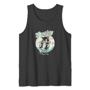 Discover Disney Pinocchio Naughty Kitty Figaro & Cleo Retro Big Logo Tank Tops