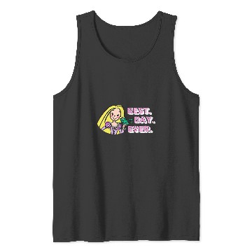 Discover Disney Tangled Rapunzel Pascal Drawing Best Day Ever Logo Tank Tops