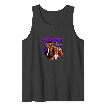 Discover Disney The Muppets Fozzie Bear Gradient Neon Cir Tank Tops