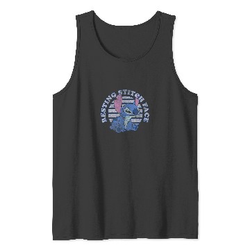 Discover Disney Lilo Stitch Resting Stitch Face Tank Tops