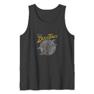 Discover Disney DuckTales Ducks On Airplane Distressed Portrait Tank Tops