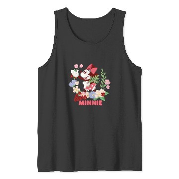Discover Disney Love Minnie Mouse Botanical Garden Flowers Spring Tank Tops