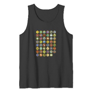 Discover Disney Pixar Up Wilderness Explorer Badges Collage Tank Tops