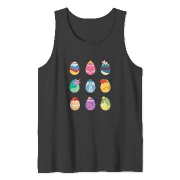 Discover Disney Princess Easter Spring Nine Decorated Easter Eggs Tank Tops