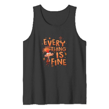 Discover Disney Pixar Inside Out 2 Everything Is Fine Anxiety Logo Tank Tops