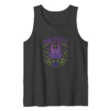 Discover Disney Villains Maleficent Dragon Line Design Tank Tops