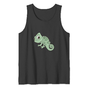 Discover Disney Tangled Pascal Cute Pose Left Chest Pocket Logo Tank Tops