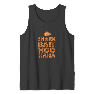 Discover Disney Pixar Finding Nemo Shark Bait Hoo Haa Distressed Logo Tank Tops
