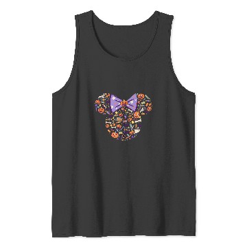 Discover Disney Minnie Mouse Icon Candy and Pumpkins Halloween Tank Tops