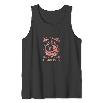 Discover Disney Moana The Ocean Connects Us Coral Graphic Tank Tops