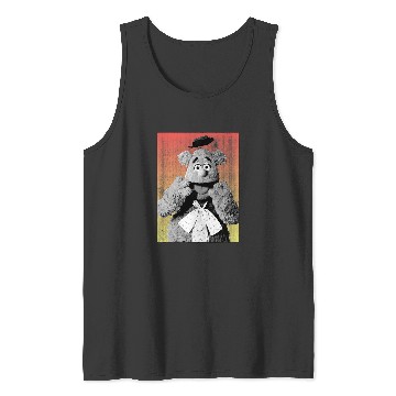 Discover Disney The Muppets Silly Fozzie Bear Distressed Big Portrait Tank Tops
