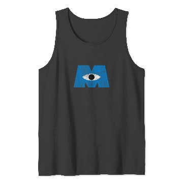 Discover Disney Pixar Monsters Inc Distressed Cyclops Blu Tank Tops