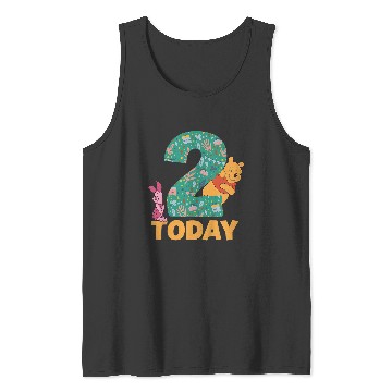 Discover Kids Disneyss Winnie The Pooh Piglet Birthday 2 Years Old Today Tank Tops