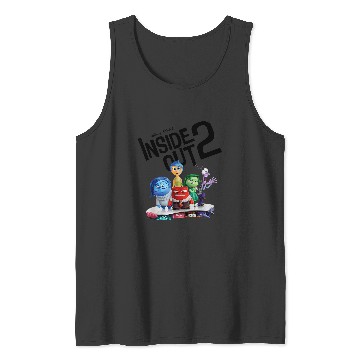 Discover Disneyss Pixars Inside Out 2 Emotional Group Title Movie Poster Tank Tops
