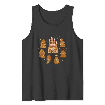 Discover Disney Princess Holiday Christmas Gingerbread Cookie Castle Tank Tops