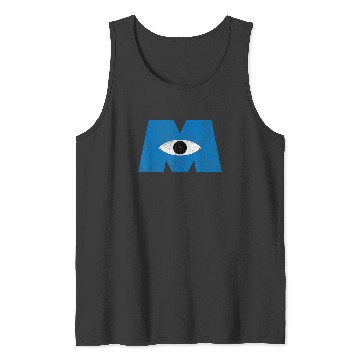 Discover Disney Monsters, Inc Distressed Cyclops Blue Logo Tank Tops