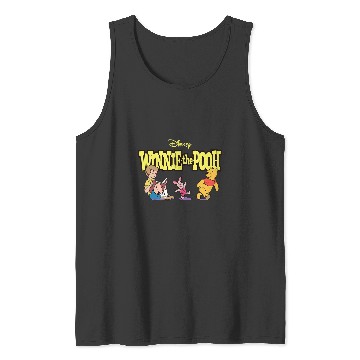 Discover Disney Winnie the Pooh Piglet & Christopher Robin with Logo Tank Tops