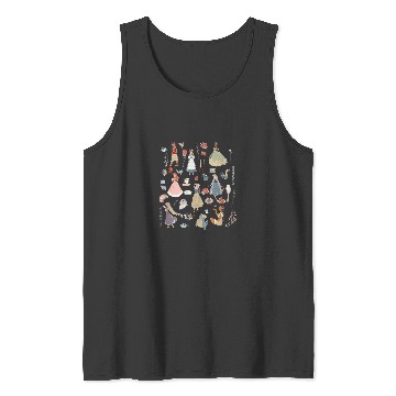 Discover Disney Princess  Collage Icons Group Shot Chest Tank Tops