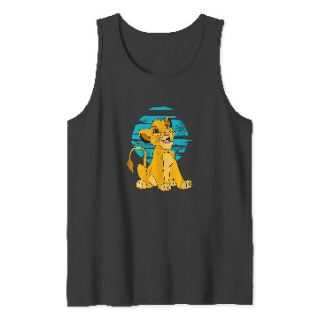 Discover womens disney lion king young simba happy blue Tank Tops