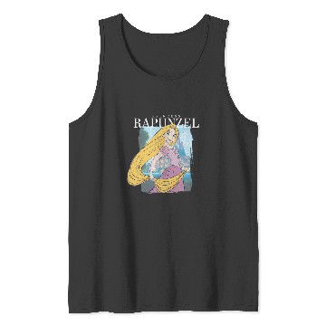 Discover Disney Tangled Princess Rapunzel Distressed Portrait Tank Tops