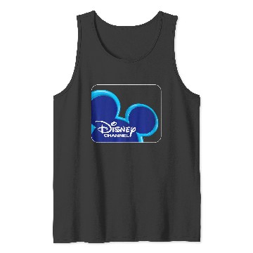 Discover Disney Channel  Mickey Mouse Blue Retro 2000s Logo Premium Tank Tops