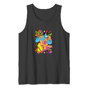 Discover Disney Aladdin Genie Retro 90's Style Poster Long Sleeve Tank Tops