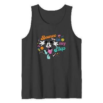 Discover Disney Mickey Mouse Bounce in My Step Retro Vinyl Tank Tops