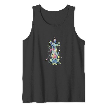 Discover Disney Pixar Coco Dante Watercolor Splatter Tank Tops
