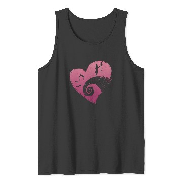 Discover Disney The Nightmare Before Christmas Jack and Sally Heart Tank Tops