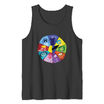 Discover Disneyss And Pixarss Inside Out 2 Emotions Wheel Mood Clock Tank Tops