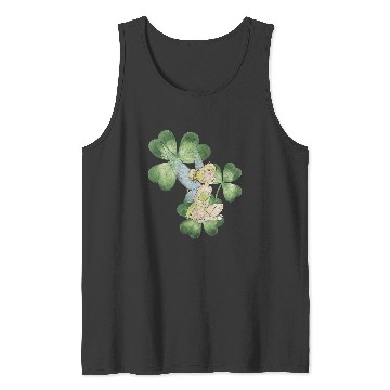 Discover Disney Peter Pan St. Patrick's Day Tinker Bell Clover Retro Tank Tops