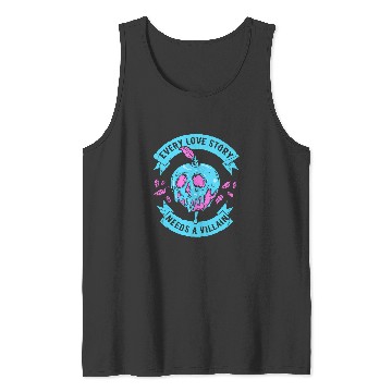 Discover Disney Villains Valentine'S Day Love Story Poison Apple Logo Tank Tops