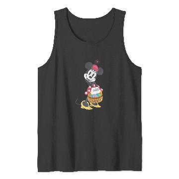 Discover Disney Minnie Mouse Pastel Spring Retro with Easter Basket Premium Tank Tops