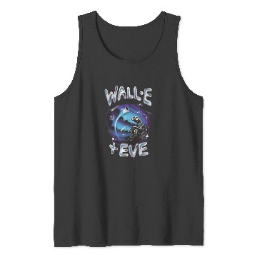 Discover Disney Pixar WALL-E Airbrush WALL-E And EVE Space Love Tank Tops