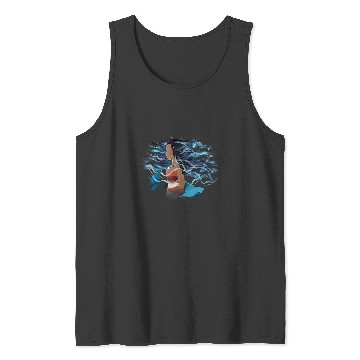 Discover Disney Moana Faceless Side Profile Sketch Tank Tops