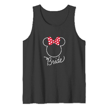 Discover Disney Minnie Mouse Bow Bride Wedding Tank Tops