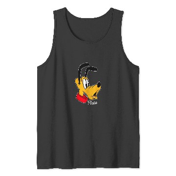 Discover Disney Mickey And Friends Pluto Big Face Tank Tops