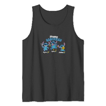 Discover Disney Lilo & Stitch Happy Hanukkah Lights Spin Latkes Tank Tops
