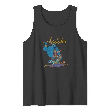 Discover Disney Aladdin Vintagess Group Shot Logo Tank Top Tank Tops
