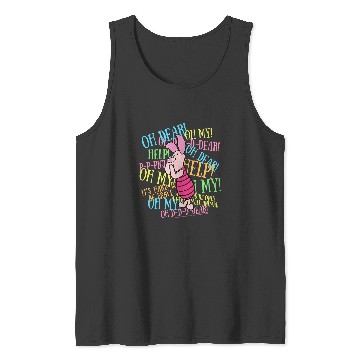 Discover Disney Winnie The Pooh Piglet Scared Quotes Tank Tops