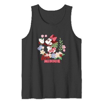 Discover Disney Love Minnie Mouse Botanical Garden Flowers Spring Tank Tops