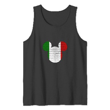 Discover Disney Mickey Mouse Logo Italy Flag Fill Tank Tops