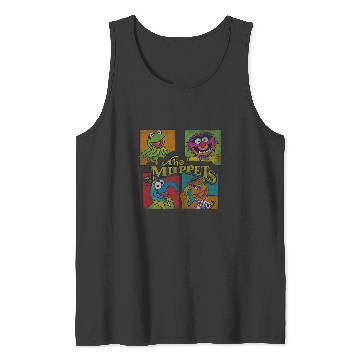Discover Disneys muppets group shot box up sweat Tank Tops