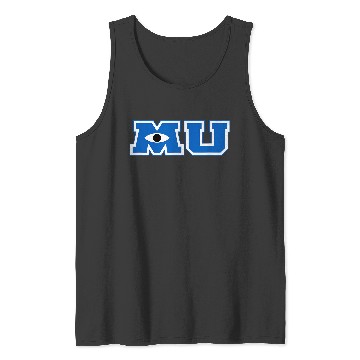 Discover Disney Pixar Monsters University Iconic Big Chest Text Logo Tank Tops